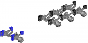 Подвеска двускатная 1+3*20т высокая рессорная BPW 8428А-2901-004-30